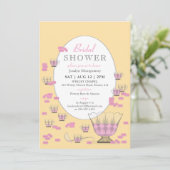 Invitation Macarons roses & Crystal Punch Set Fête des mariée (Debout devant)