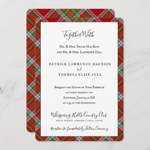 Invitation MacBain Clan Tartan Scottish Plaid