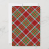 Invitation MacBain Clan Tartan Scottish Plaid (Dos)