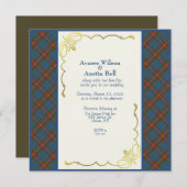 Invitation MacBeth Tartan Plaid Mariage (Devant / Derrière)