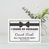 Invitation M'accompagnerez-vous à l'autel Cravate noire et bl (Debout devant)