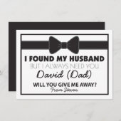 Invitation M'accompagnerez-vous down l'allée noeud papillon n (Devant / Derrière)