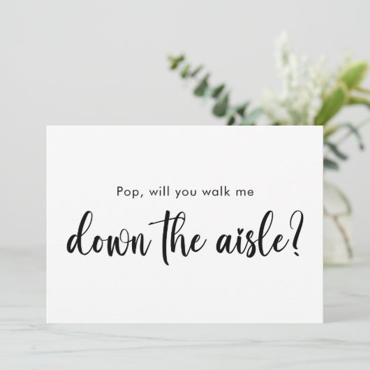 Invitation M'accompagnerez-vous jusqu'à l'autel Écriture Mign (Debout devant)