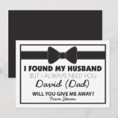 Invitation M'accompagnerez-vous jusqu'à l'autel noeud papillo (Devant / Derrière)