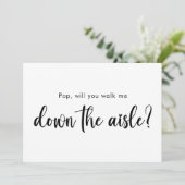 Invitation M'accompagnerez-vous jusqu'à l'autel Texte mignon (Debout devant)