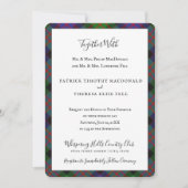 Invitation MacDonald Clan Tartan Scottish Plaid (Devant)