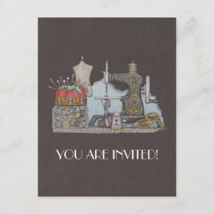 Invitation Machine à coudre actionnée à la main