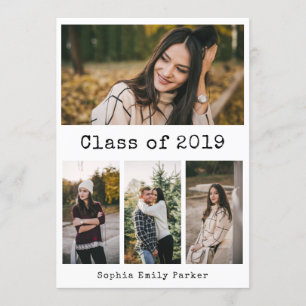 Invitation Machine à écrire simple  Graduation Party 4 Photo