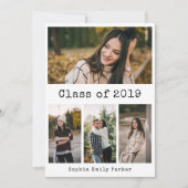 Invitation Machine à écrire simple | Parti de fin d'études 4  (Devant)