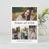 Invitation Machine à écrire simple | Parti de fin d'études 4  (Debout devant)