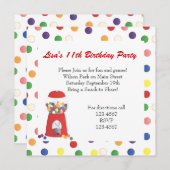 Invitation Machine à gumball (Devant / Derrière)