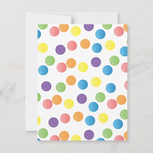 Invitation Machine à gumball rose (Dos)