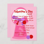 Invitation Machine à gumball Valentine (Devant / Derrière)