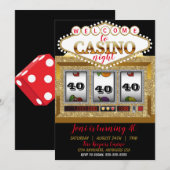 Invitation machine à sous casino Las Vegas casino nuit (Devant / Derrière)