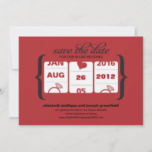 Invitation Machine à sous Enregistrer la date - Mariage