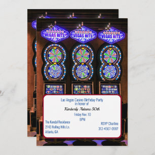 Invitation Machines à sous Casino à thème Anniversaire