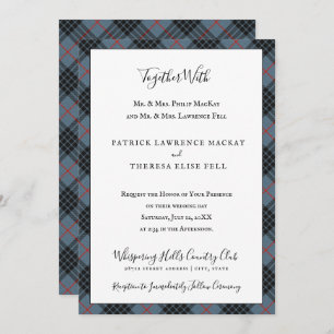Invitation MacKay Blue Red Clan Tartan Scottish Plaid