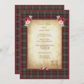 Invitation MacLachlan Tartan Plaid Garden Wedding (Devant / Derrière)