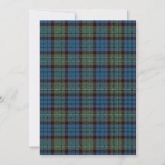 Invitation MacNichol Chasse Tartan Mariage (Dos)