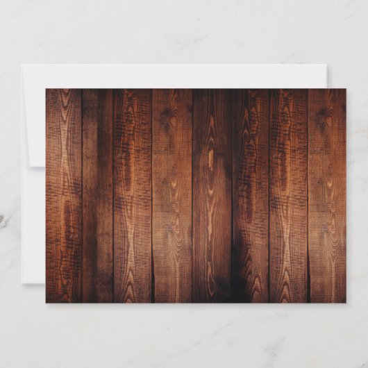 Invitation Maçon rustique bocal grange en bois photo mariage (Dos)