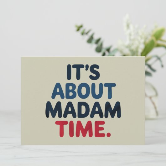 Invitation Madame la Présidente Élection 2024 Vote démocrate  (Debout devant)