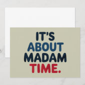 Invitation Madame la Présidente Élection 2024 Vote démocrate  (Devant / Derrière)