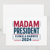 Invitation Madame la Présidente Kamala Harris 2024 Vote Democ (Devant / Derrière)