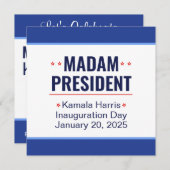 Invitation Madame la Présidente Kamala Harris Inauguration (Devant / Derrière)