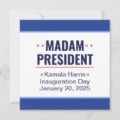 Invitation Madame la Présidente Kamala Harris Inauguration (Devant)