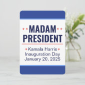 Invitation Madame la Présidente Kamala Harris Inauguration (Debout devant)
