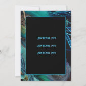 Invitation Madame Masquerade Turquoise (Dos)