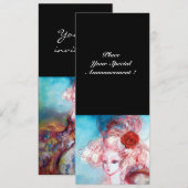 Invitation MADAME POMPADOUR , Costume de fête élégant doré (Devant / Derrière)