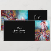 Invitation MADAME POMPADOUR , Costume de fête élégant doré (Devant / Derrière)