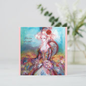 Invitation MADAME POMPADOUR , Costume de fête élégant et doré (Debout devant)