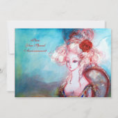 Invitation MADAME POMPADOUR , Fête de costume doré chic (Dos)