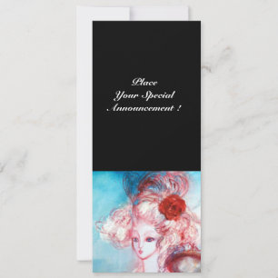 Invitation MADAME POMPADOUR , Fête de costume doré chic