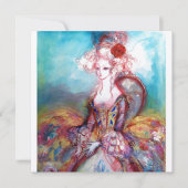 Invitation MADAME POMPADOUR Métallisé Argenté (Devant)