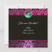 INVITATION MADAME POMPADOUR, MONOGRAMME DE FLEURS DE DAMASK N (Dos)
