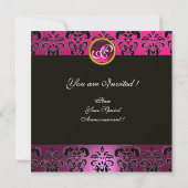 INVITATION MADAME POMPADOUR, MONOGRAMME DE FLEURS DE DAMASK N (Dos)
