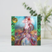 INVITATION MADAME POMPADOUR , VERT DAMAS NOIR MONOGRAMME (Debout devant)