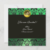 INVITATION MADAME POMPADOUR , VERT DAMAS NOIR MONOGRAMME (Dos)