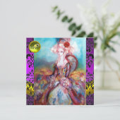 INVITATION MADAME POMPADOUR VIOLET NOIR DAMASSÉ MONOGRAMME (Debout devant)