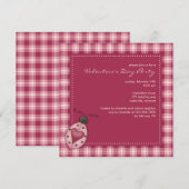 Invitation Madame : Valentine's Day Fête Invite (Devant / Derrière)