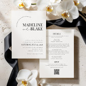 Invitation MADDIE Modern Wedding Invite RSVP + Details