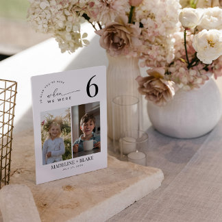 Invitation MADDIE When We Were Table Numbers