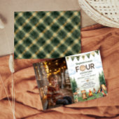 Invitation Made Four Adventure Camping 4th Birthday Photo