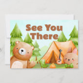 Invitation Made Four Adventure - Camping avec photo (Dos)