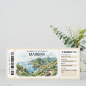 Invitation Madeira Trip Boarding Pass Ticket (Debout devant)