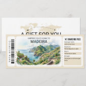 Invitation Madeira Trip Boarding Pass Ticket (Devant / Derrière)