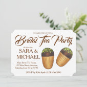 Invitation Madeleines Bride Wedding shower Tea Party (Debout devant)